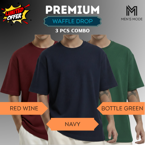 Premium Waffle Drop Shoulder