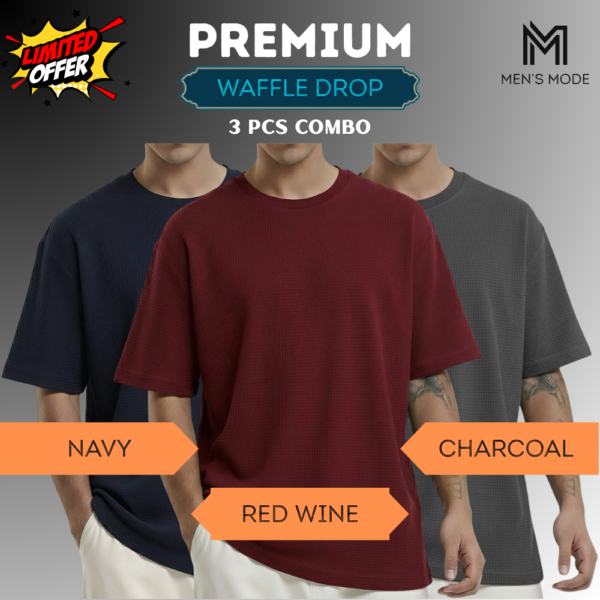 Premium Waffle Drop Shoulder