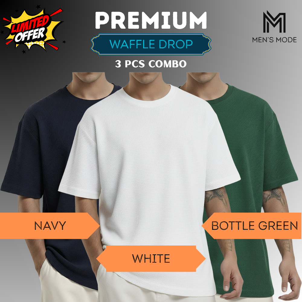 Premium Waffle Drop Shoulder