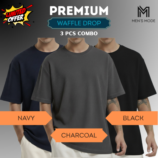 Premium Waffle Drop Shoulder