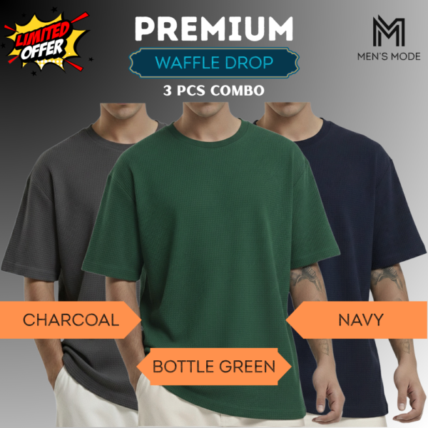 Premium Waffle Drop Shoulder