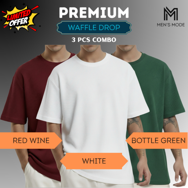 Premium Waffle Drop Shoulder