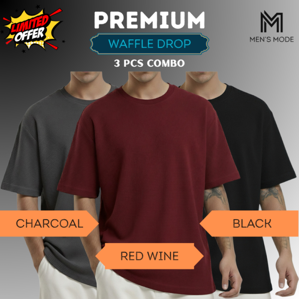 Premium Waffle Drop Shoulder
