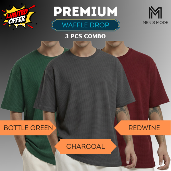 Premium Waffle Drop Shoulder