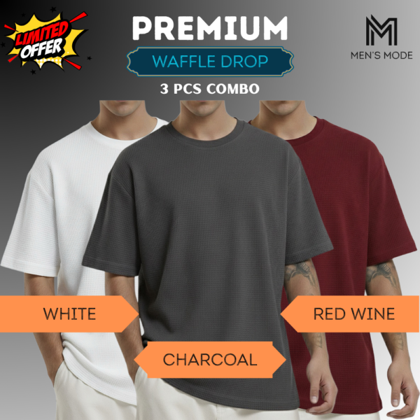 Premium Waffle Drop Shoulder