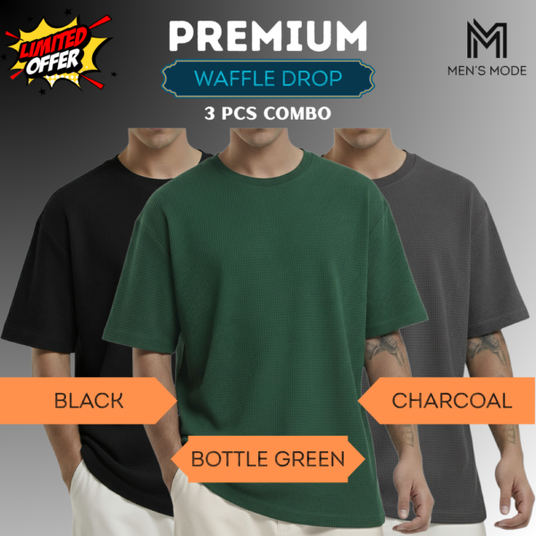 Premium Waffle Drop Shoulder