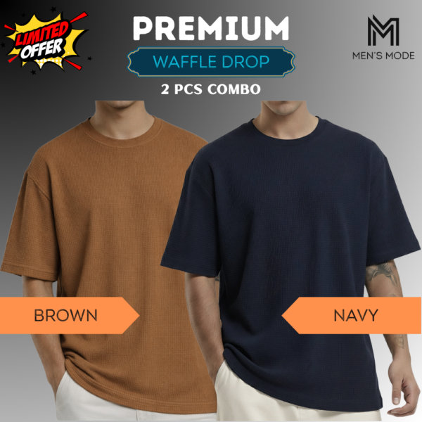 Premium Waffle Drop Shoulder