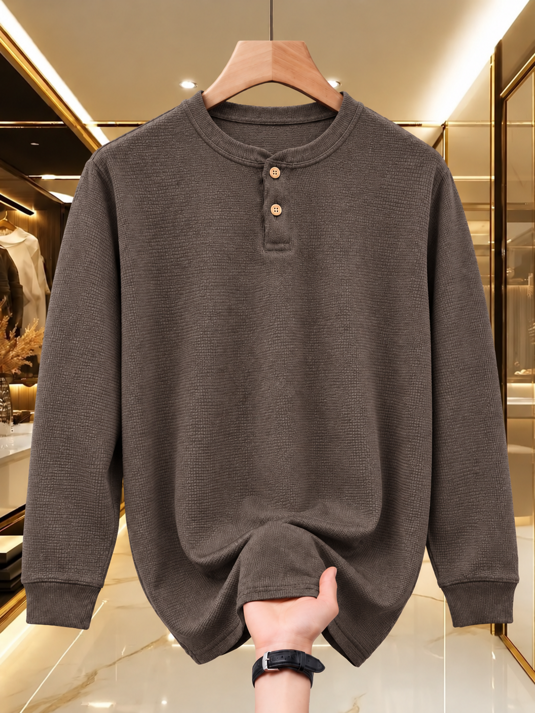 Premium Henley Full Sleeve T-Shirt